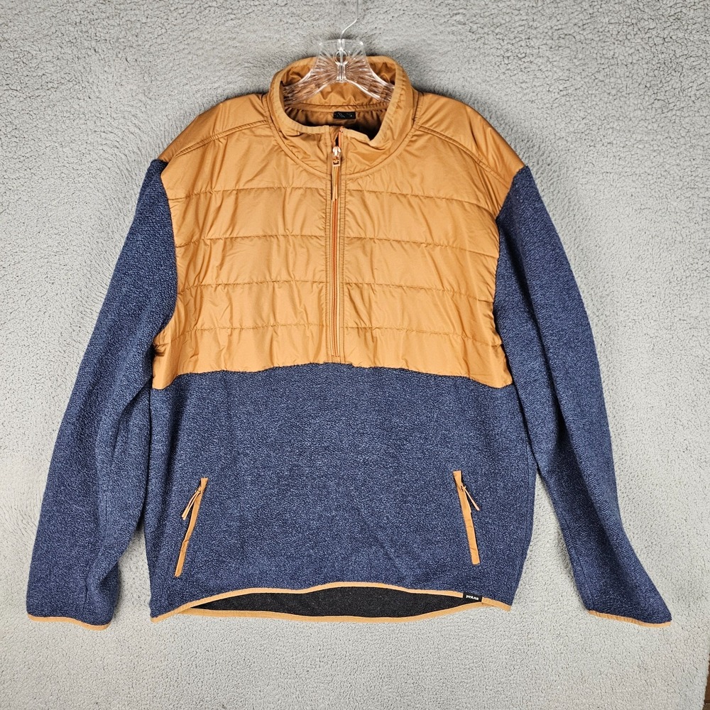 prAna IncrediWool Sweatshirt Men's 2XL Lightweight Long Sleeve 1/2 Zip 1973741‎